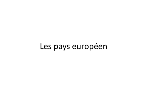 Les pays européens saying where you are from