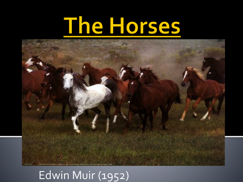 The Horses Edwin Muir PowerPoint