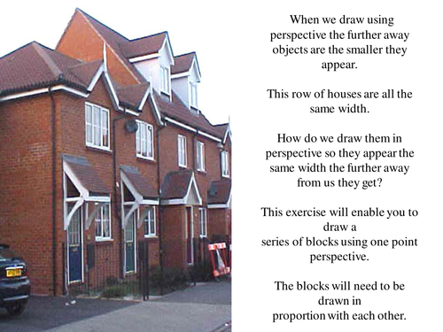 Drawing Perspective Blocks Exercise