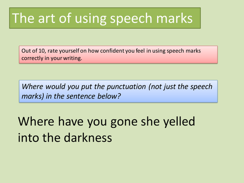 using-speech-marks-teaching-resources