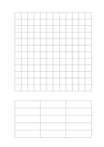 Blank wordsearch grid