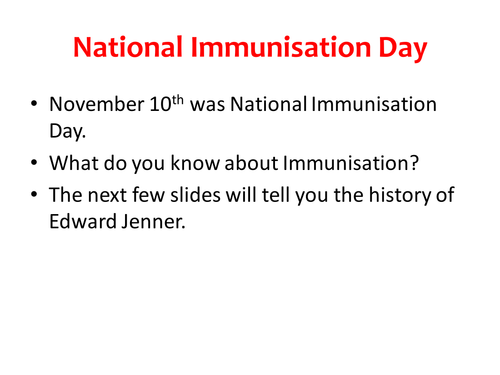 National Immunisation Day Form Quiz