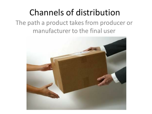Channels of distribution (place) group activity