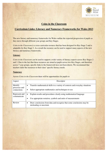 Literacy and Numeracy Frameworks (Wales)