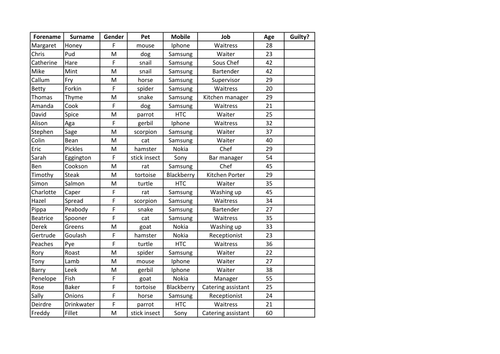 Death at the Spag Bol - a murder mystery