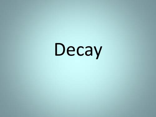 Recycling in nature for lower ability AQA