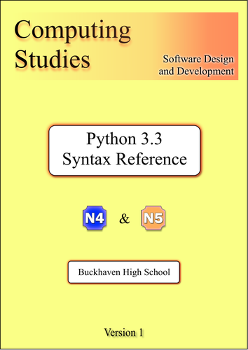 Python 3.4 advanced reference by kcoverdale - UK Teaching Resources - TES