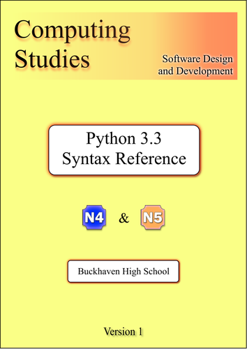 Python 3.3 Syntax Reference