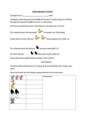 Using adjectives | Teaching Resources