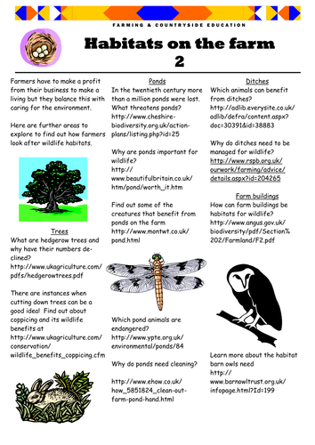Habitats on the Farm 2: Exploring via the web