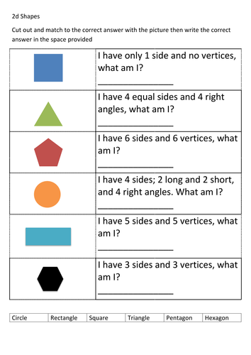 ks1 shape homework