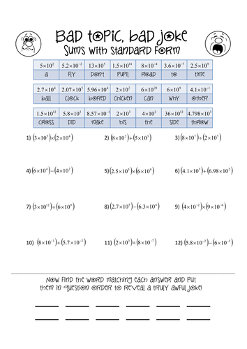 Standard form collect a joke