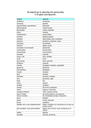 spanish-50-adjectives-to-describe-personality-by-cazzwebbo-teaching-resources-tes