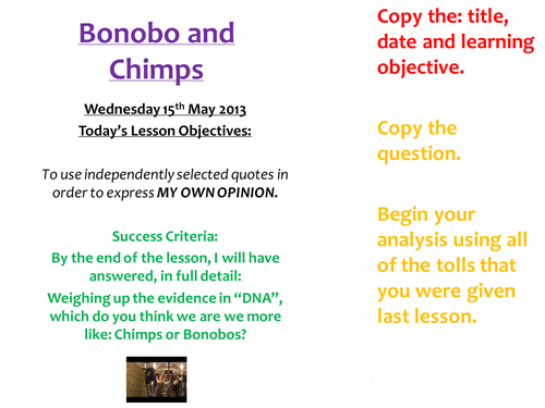 DNA - Dennis Kelly - Literature Lessons KS3 1-18