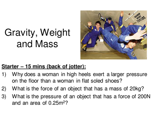 Gravity Mass And Weight By Simoninpng Teaching Resources Tes 1003