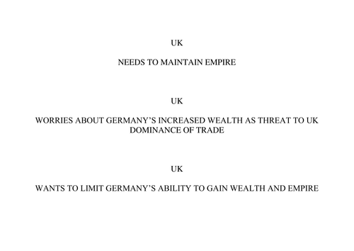 WWI SOW - Lesson 1 - Causes - Nationalism