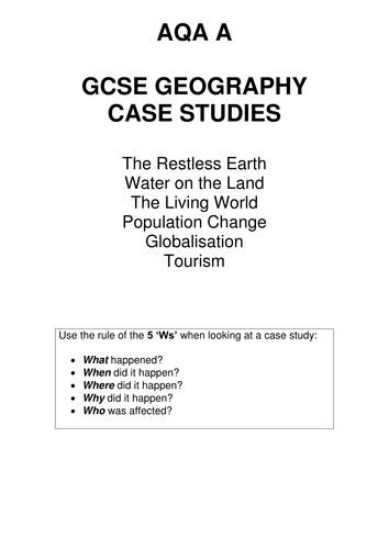 Geography case studies global warming