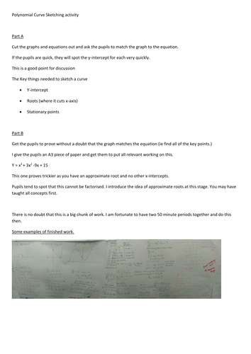 Sketching the curve of a polynomial