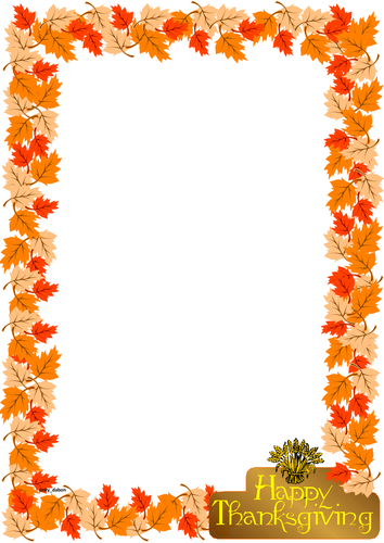 Thanksgiving Day Themed Lined paper and Pageborder by jinkydabon ...
