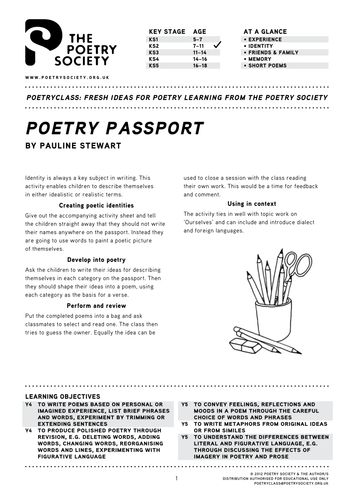 Poetry Passports by Pauline Stewart