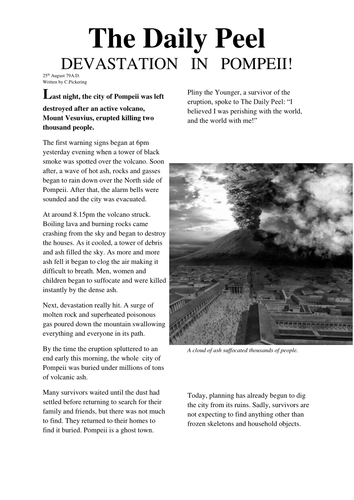Pompeii Earthquake Research Paper