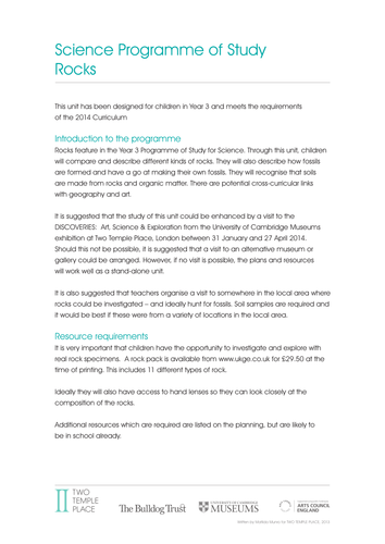 Year 3 Science - Rocks (full scheme)