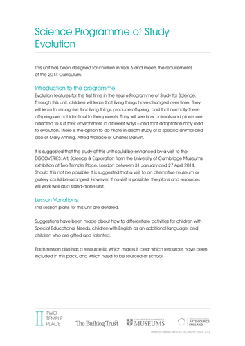 Year 6 Science - Evolution (full scheme)
