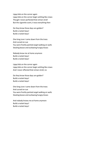 Full Scheme of Work on Poetry for year 9s