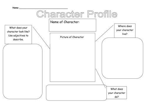 Character Profile Example Ks2