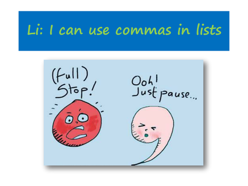 Commas in lists