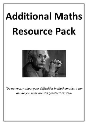 Large Additional Maths Revision Resource Pack
