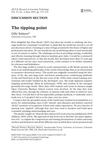 The tipping point