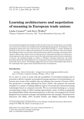 Learning architectures and negotiation of meaning