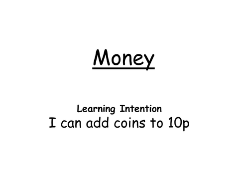 Money - Counting coins to 10p