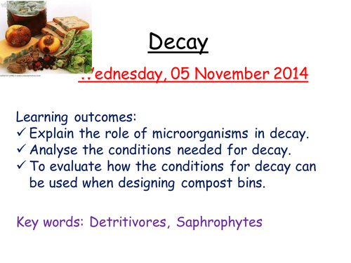 Lesson on decay