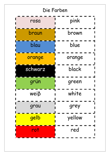 German colours by nicolajeffery - Teaching Resources - TES