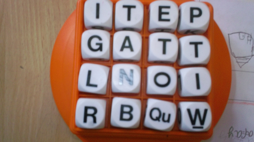Boggle pictures for spelling