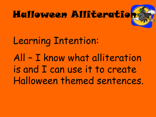 Halloween Alliteration | Teaching Resources