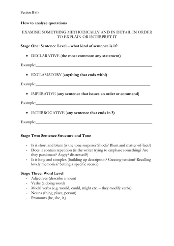 Igcse edexcel english language section b i teaching resources