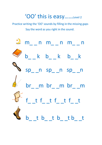 worksheets school easter for elementary 5 phonics sounds years (map)  ks1 'oo' by worksheet