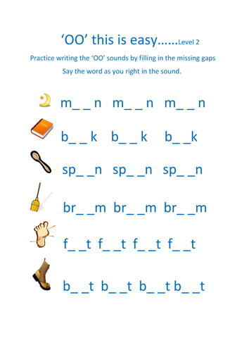 tes phonics phase 4 worksheets sounds ks1 5  by 'oo' phonics (map) years worksheet