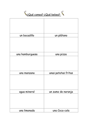 ¿Qué comes? ¿Qué bebes?