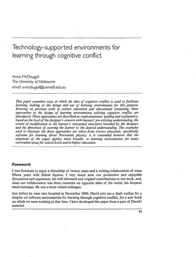 Technology-supported environments for learning