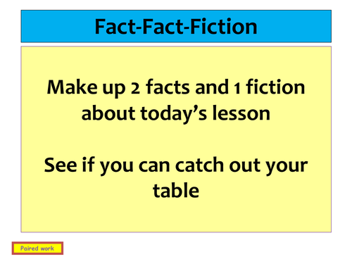 Find Me A Plenary - 69 slides of ideas