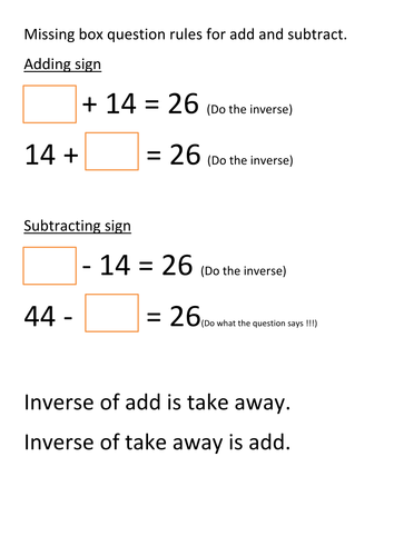 Missing box questions with scales