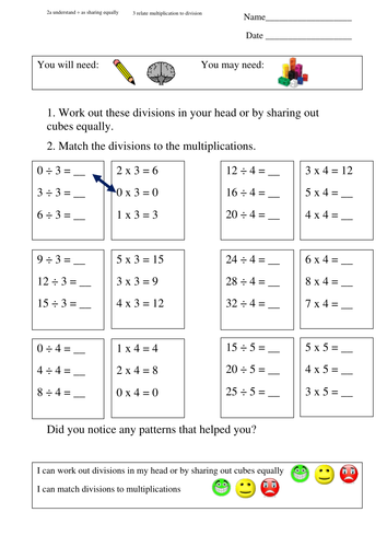 Relating division to multiplication Teaching Resources