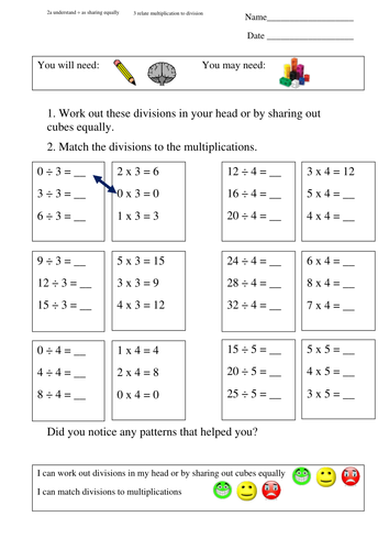 Relating division to multiplication | Teaching Resources