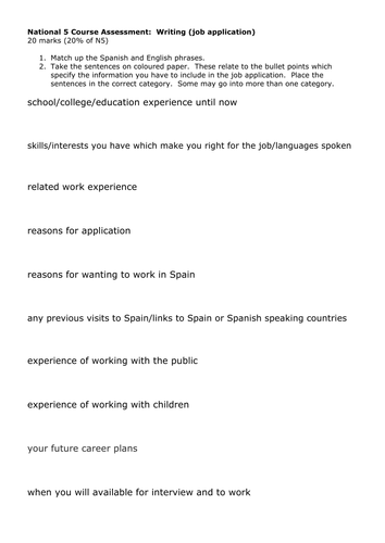 job application