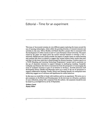 Vol 9, No 2 (2001) - Editorial