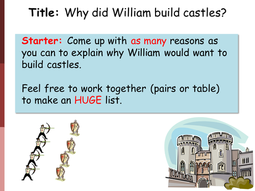 What were the features of castles?